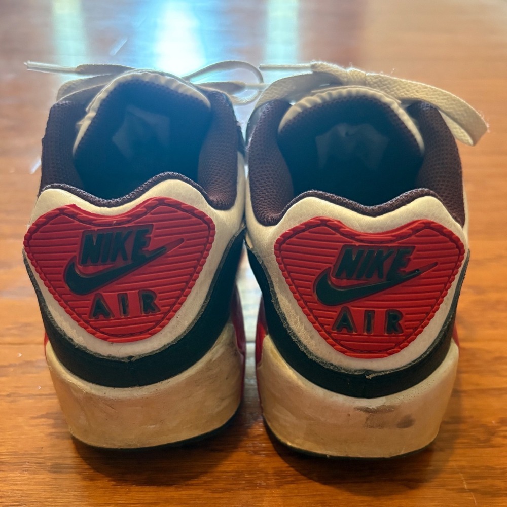 Nike Air Max 90 LTR GS Burgundy White Red Black HF6358-600 Boys Size 5Y Mens 5 - Picture 4 of 7